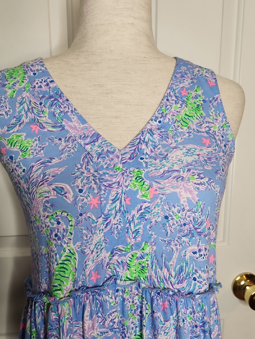 Lilly Pulitzer Lorina Swing Dress Blue Peri The Turtle Package  Size XXS - Picture 4 of 13